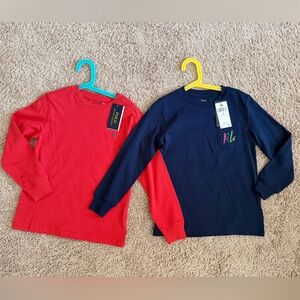 Polo by Ralph Lauren Kids Red and Navy Long Sleeve Tees